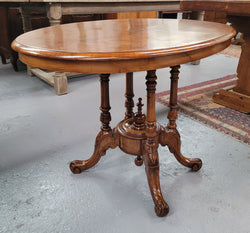 Victorian Walnut Oval Beautifully Inlaid Occasional Table | Antique & Vintage | Moonee Ponds Antiques | Australia Wide Delivery