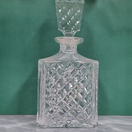 Vintage Heavy Cut Crystal Decanter & Stopper