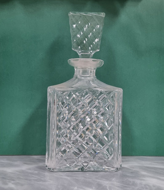 Vintage Heavy Cut Crystal Decanter & Stopper