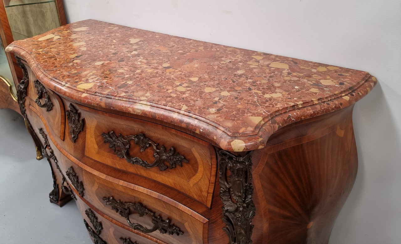 Grand 19th Century French Bombe Marble Top Commode | Antique & Vintage | Moonee Ponds Antiques | Australia Wide Delivery