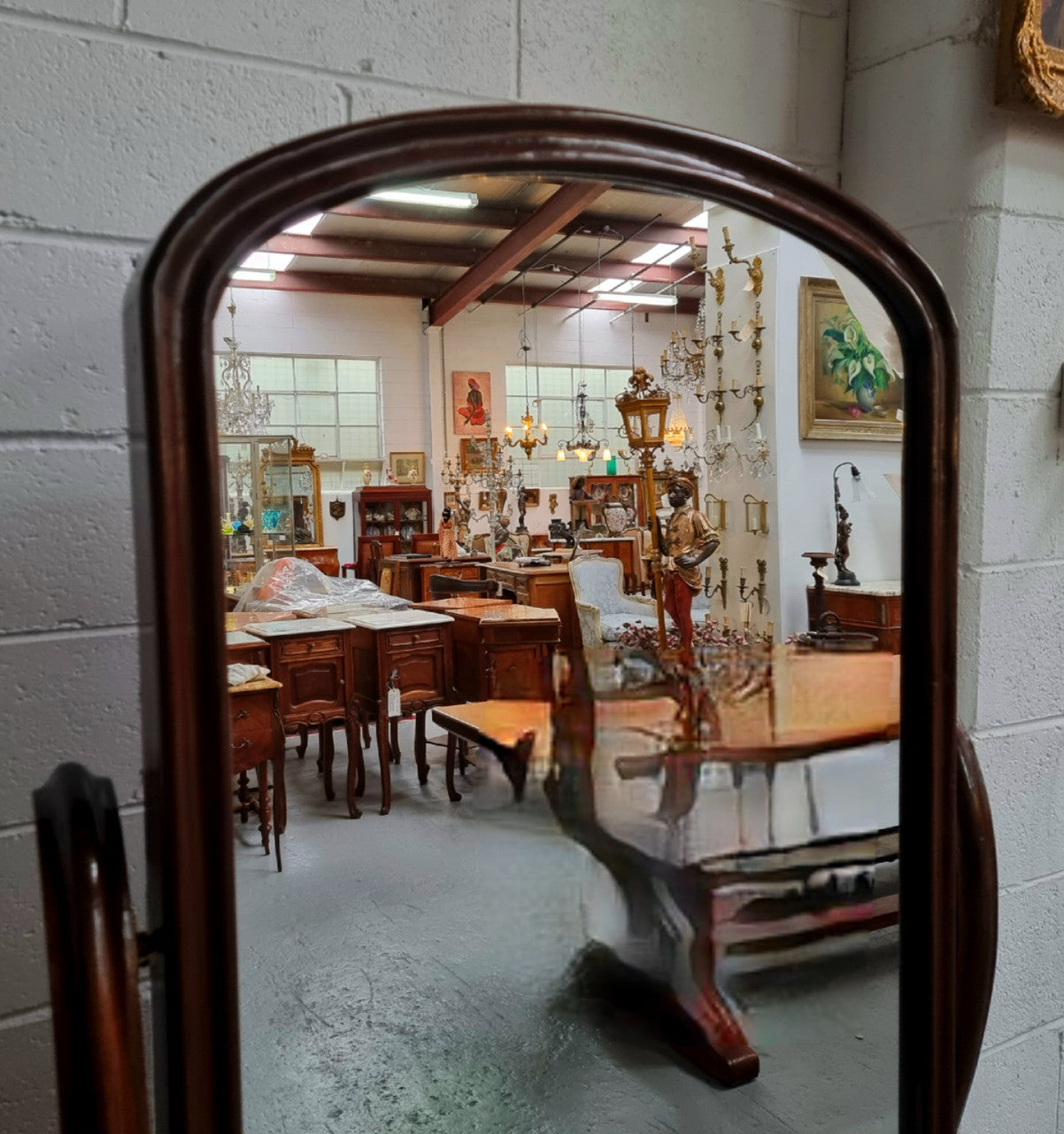 Antique Victorian 19th Century Full Length Mahogany Cheval Mirror | Antique & Vintage | Moonee Ponds Antiques | Australia Wide Delivery
