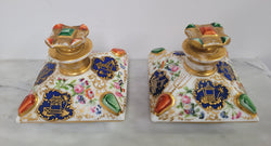 Rare Pair of Cushion Shaped Old Paris Porcelain Scent Bottles | Antique & Vintage | Moonee Ponds Antiques | Australia Wide Delivery