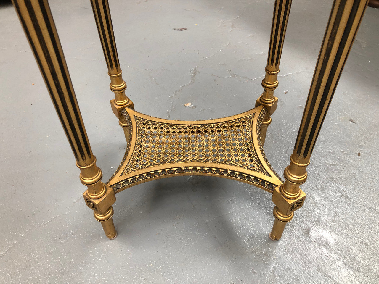 Antique French Louis XVI Style Gilt & Ebonized & Marble Top Side Table | Antique & Vintage | Moonee Ponds Antiques | Australia Wide Delivery