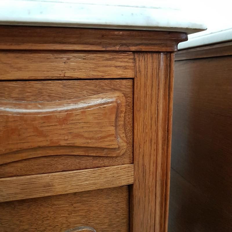 Pair of French Oak Bedsides | Antique & Vintage | Moonee Ponds Antiques | Australia Wide Delivery