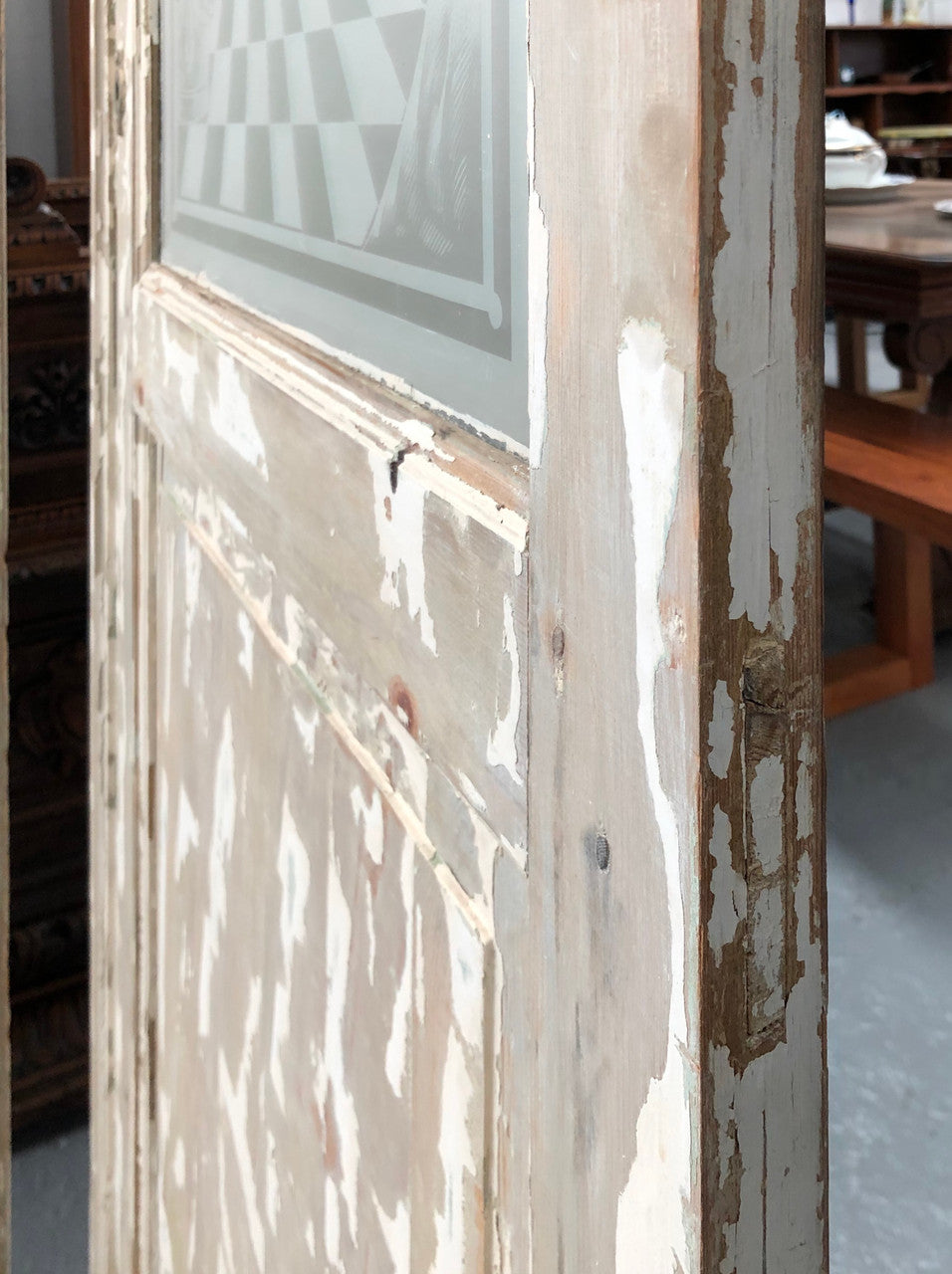 Pair of French Antique Doors With Acid Etched Panels | Antique & Vintage | Moonee Ponds Antiques | Australia Wide Delivery