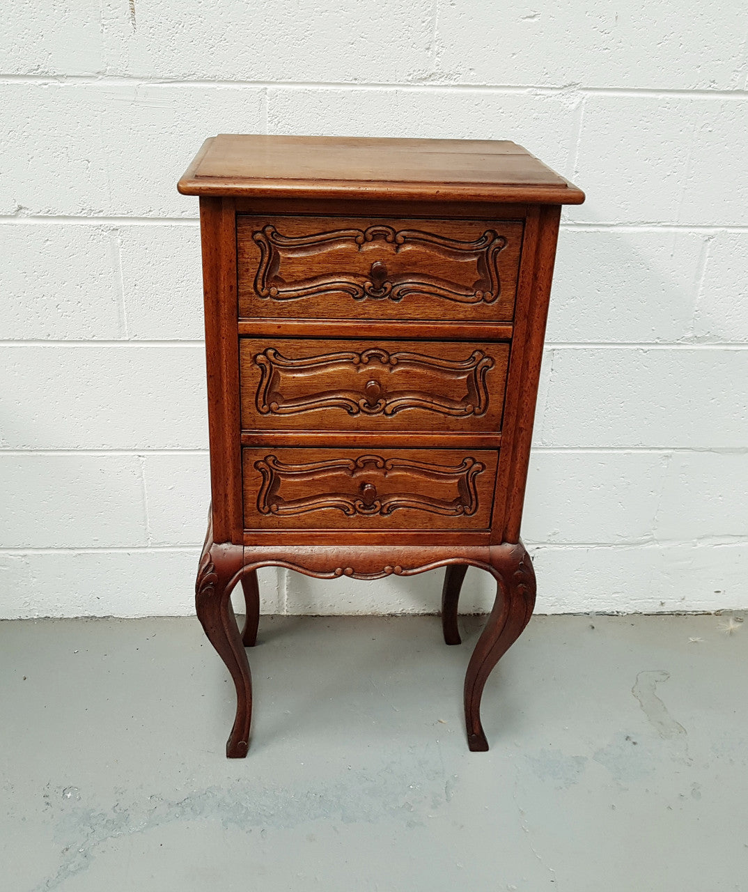 Antique French Oak Louis XV Style 3 Drawer Bedside Cupboard | Antique & Vintage | Moonee Ponds Antiques | Australia Wide Delivery