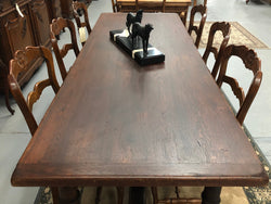 French Dark Oak Stretcher Based Farmhouse Table | Antique & Vintage | Moonee Ponds Antiques | Australia Wide Delivery