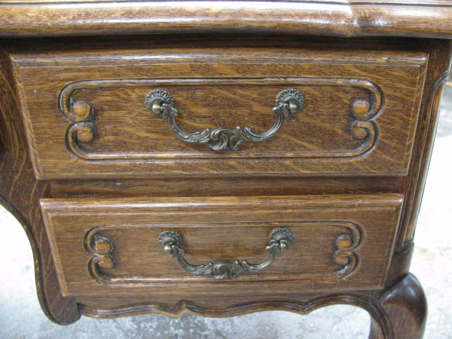 French Oak Parquetry Top Desk | Antique & Vintage | Moonee Ponds Antiques | Australia Wide Delivery