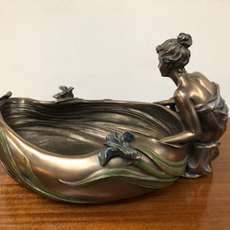 Reproduction Art Noveau Style Statue  Bowl