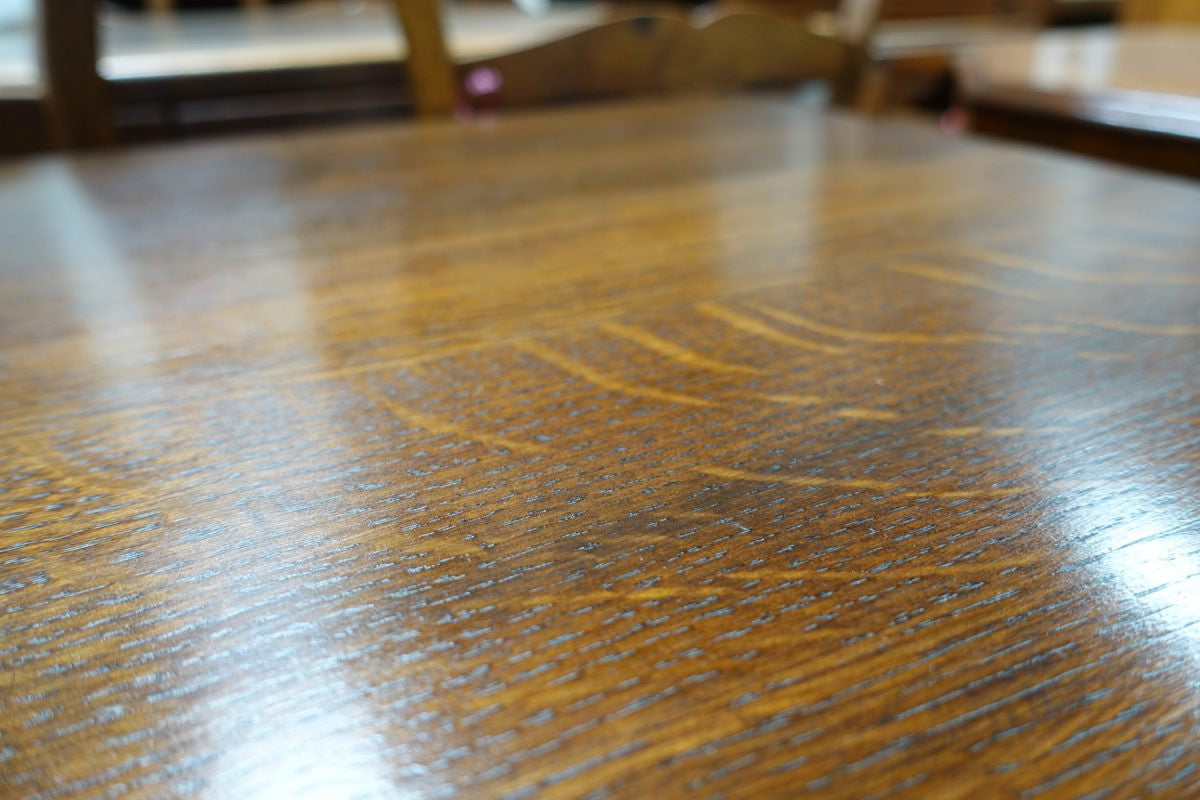 1860's French Oak Gothic Style Two Drawer Desk