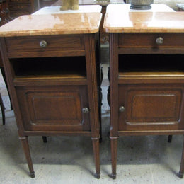 French Oak Bedside Cabinets