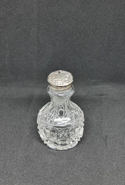 Edwardian Silver Top Glass Vanity-Powder Jar | Antique & Vintage | Moonee Ponds Antiques | Australia Wide Delivery
