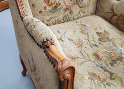 French Wing Back Tapestry Arm Chair | Antique & Vintage | Moonee Ponds Antiques | Australia Wide Delivery