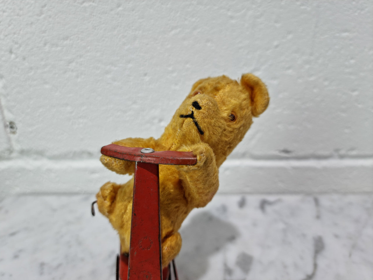 "Gebruder Fendi" Bear Riding Scooter Wind up Toy | Antique & Vintage | Moonee Ponds Antiques | Australia Wide Delivery