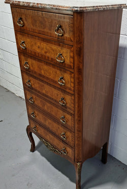 Louis XV Style Parquetry Inlaid Marble Top Semainier | Antique & Vintage | Moonee Ponds Antiques | Australia Wide Delivery