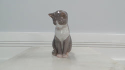 Beautiful Royal Copenhagen Grey Cat Statue | Antique & Vintage | Moonee Ponds Antiques | Australia Wide Delivery