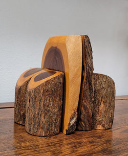 Pair Vintage Mulga Wood Book Ends | Antique & Vintage | Moonee Ponds Antiques | Australia Wide Delivery