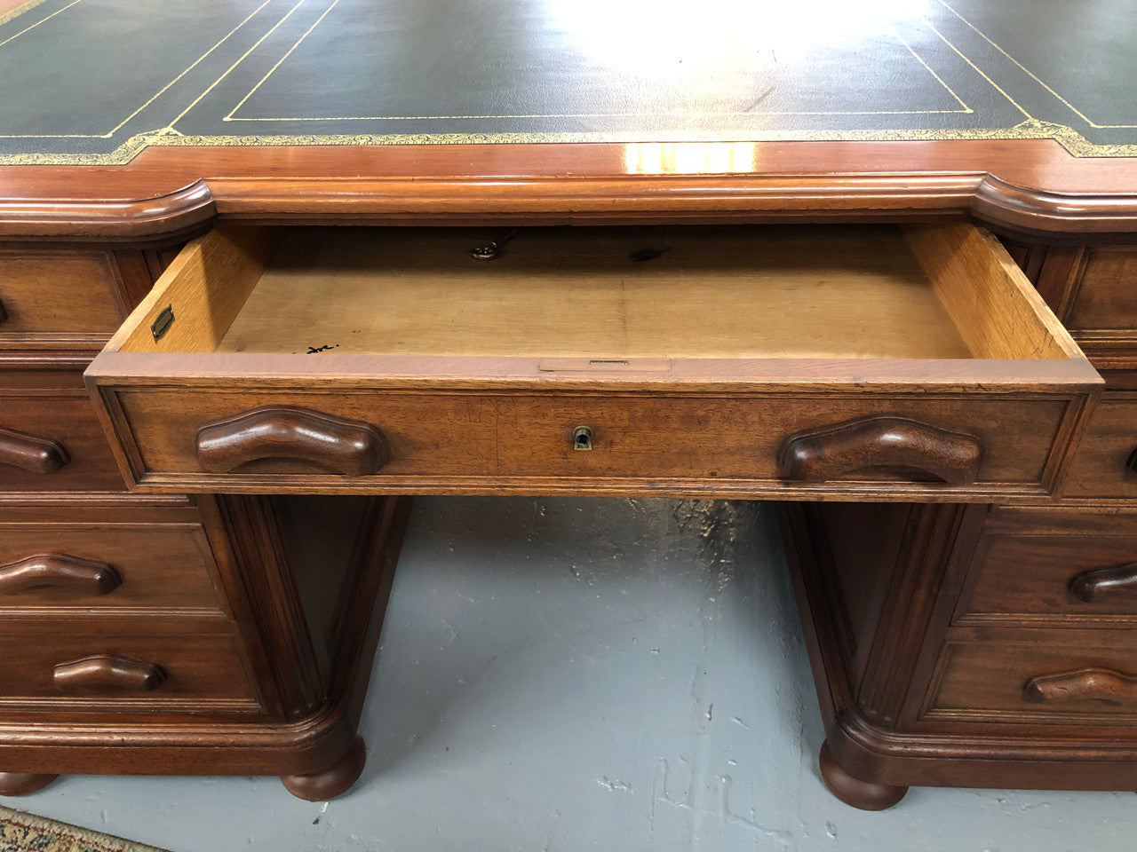 Superb Late 19th Century French Walnut Partners Desk | Antique & Vintage | Moonee Ponds Antiques | Australia Wide Delivery