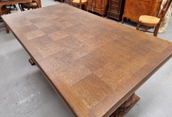 French Oak Renaissance Style Extension Table With Stretcher Base | Antique & Vintage | Moonee Ponds Antiques | Australia Wide Delivery