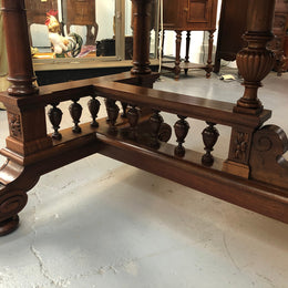 19th Century French Walnut Henry II Style Desk