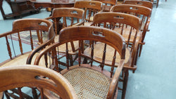 Set Of 10 English Oak Captain’s Chairs | Antique & Vintage | Moonee Ponds Antiques | Australia Wide Delivery