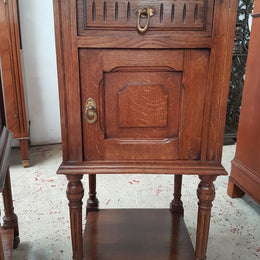 French Oak Bedside Cabinets-1