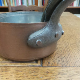 Set of Five French Copper Saucepans