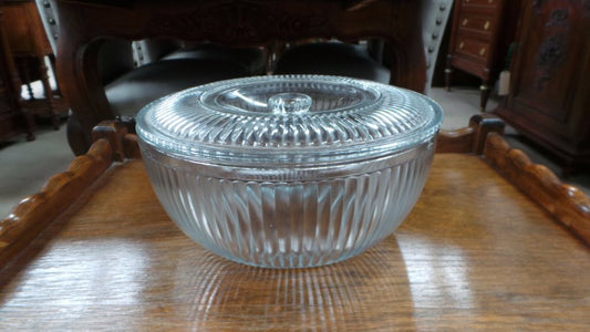 Vintage glass storage container-1