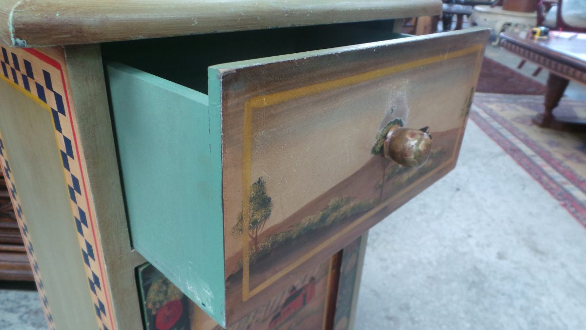 Decorative Hand painted Cupboard | Antique & Vintage | Moonee Ponds Antiques | Australia Wide Delivery