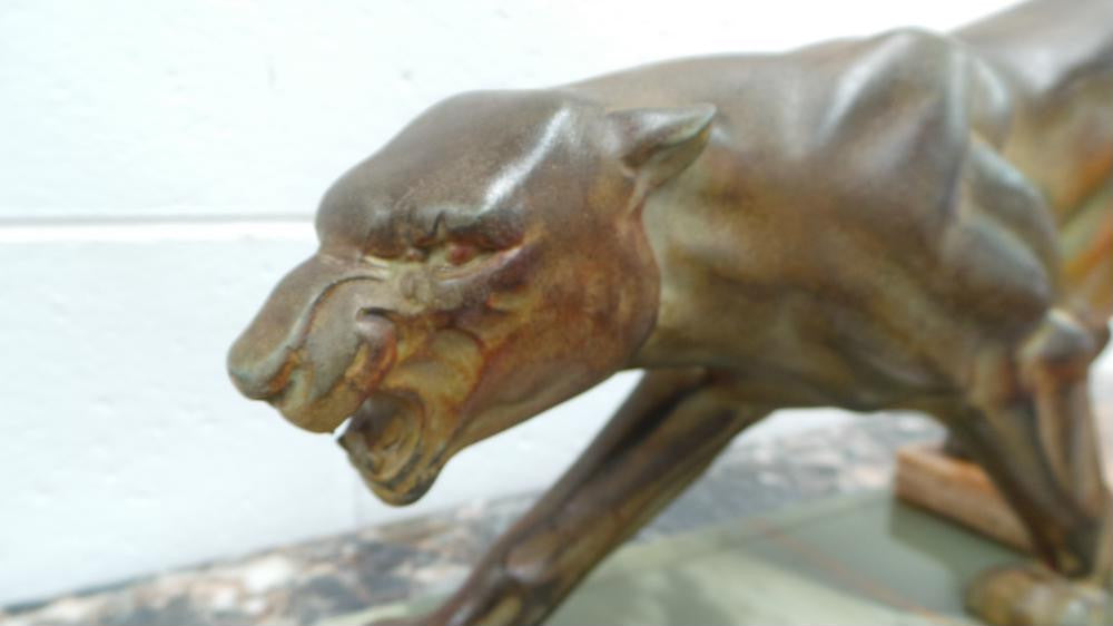 French Art Deco Panther Statue