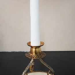 Vintage Gilt Brass Candlestick Holder