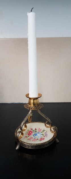 Vintage Gilt Brass Candlestick Holder | Antique & Vintage | Moonee Ponds Antiques | Australia Wide Delivery