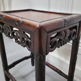Chinese Rose wood occasional table. Nicely carved and could be used as a coffee table or and occasional table. It is in good original condition.