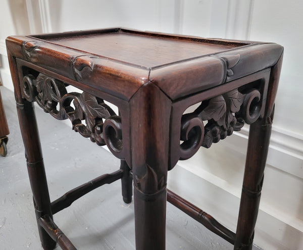 Chinese Rose wood occasional table. Nicely carved and could be used as a coffee table or and occasional table. It is in good original condition.