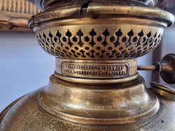 Victorian Banquet Lamp “Globe Vulcan” With Original Acid Etched Shade | Antique & Vintage | Moonee Ponds Antiques | Australia Wide Delivery