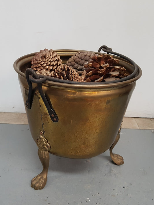 Vintage Brass Coal Bucket