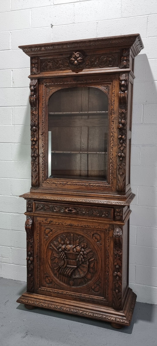 19th Century French Oak Gothic Style Cabinet