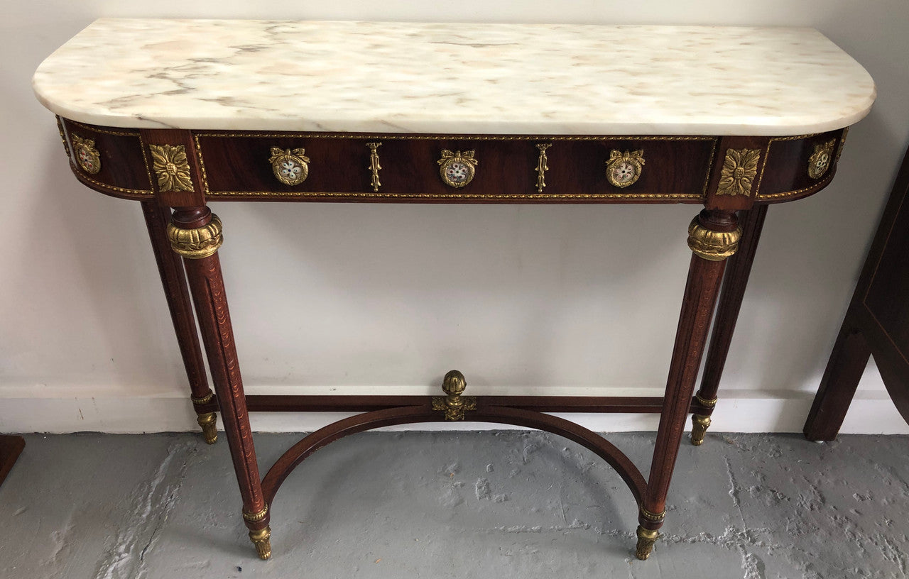 Narrow Mahogany Louis XVI Style Console Table | Antique & Vintage | Moonee Ponds Antiques | Australia Wide Delivery