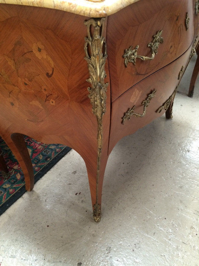 French Marquetry Marble Top Commode | Antique & Vintage | Moonee Ponds Antiques | Australia Wide Delivery