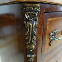 French Rosewood And Walnut Parquetry Inlaid Chest Of Drawers