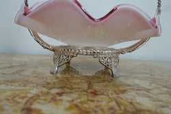 Victorian Glass Satin Ruby Bowl | Antique & Vintage | Moonee Ponds Antiques | Australia Wide Delivery