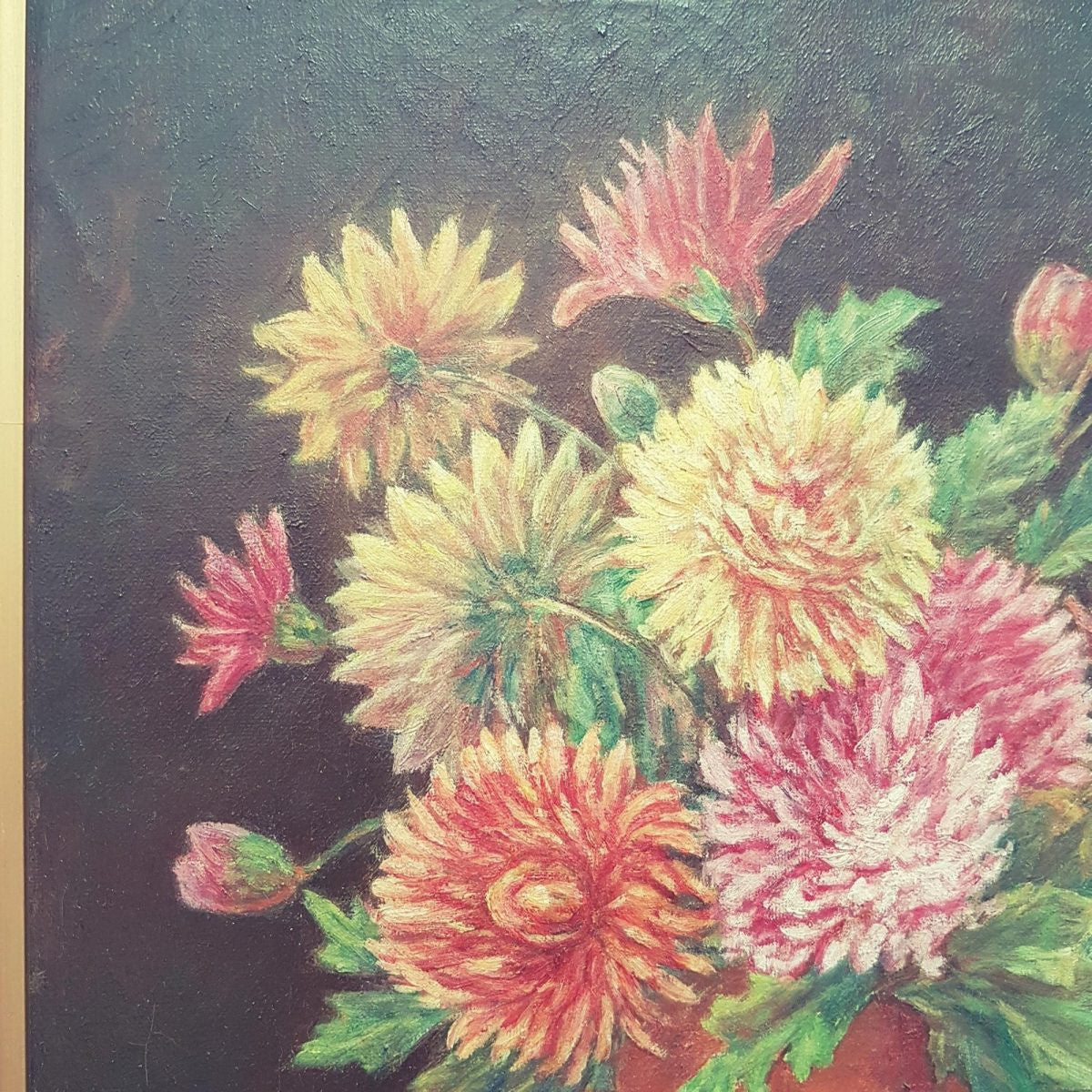 French Oil Painting Bouquet of Flowers | Antique & Vintage | Moonee Ponds Antiques | Australia Wide Delivery