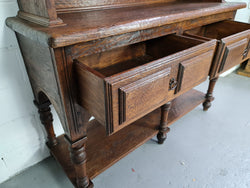 Rustic French Oak Three Shelf & Two Drawer Kitchen Dresser | Antique & Vintage | Moonee Ponds Antiques | Australia Wide Delivery