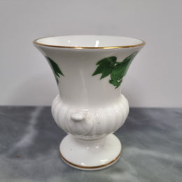 Wedgwood small urn vase with a dragon pattern and gold trim, in great original condition.
