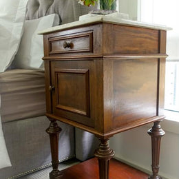 Pair Of French Mahogany Bedside Cabinets-1