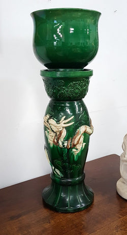 Victorian Majolica Jardiniere With Stand | Antique & Vintage | Moonee Ponds Antiques | Australia Wide Delivery