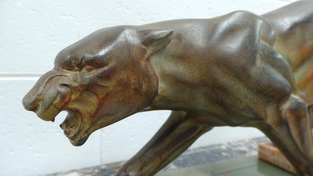 French Art Deco Panther Statue