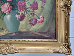 French Signed Oil On Canvas "Floral Study" Painting | Antique & Vintage | Moonee Ponds Antiques | Australia Wide Delivery
