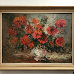 Lovely Floral Oil Painting On Canvas