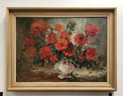 Lovely Floral Oil Painting On Canvas | Antique & Vintage | Moonee Ponds Antiques | Australia Wide Delivery